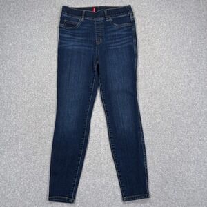 Spanx Ankle Skinny Jeans Womens Medium Dark Blue Wash Stretch High Rise 20342R